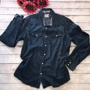 Levi’s jean button down shirt size Xxl